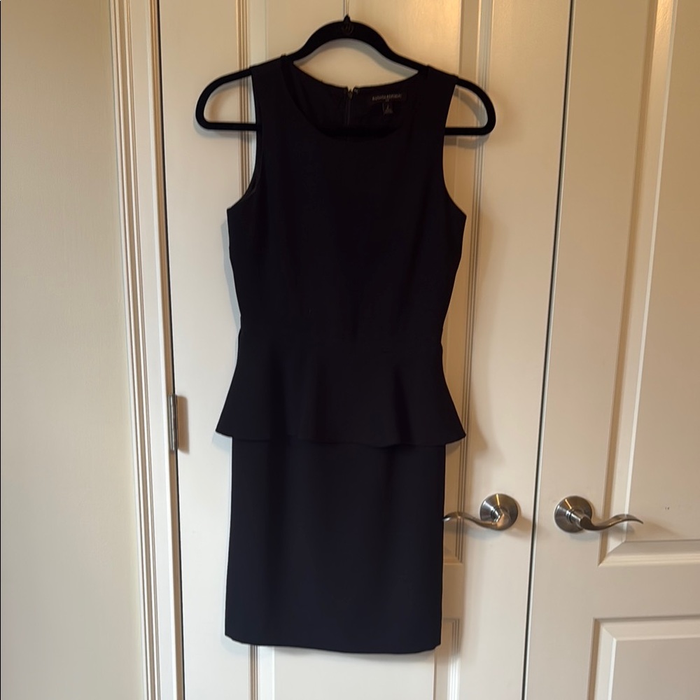 Banana Republic Black Sleeveless Peplum Sheath Dress